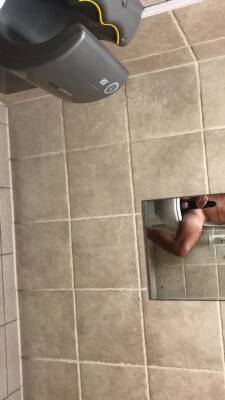 Playing in toilet at gym - boyfriendtv.com