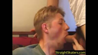 3 straight rough and rugged skaters sucking man cock - boyfriendtv.com