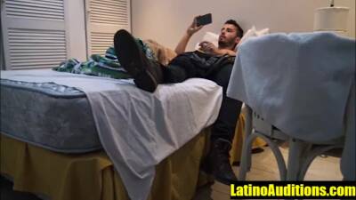 Handsome hairy Straight Latino Stud paid to strokes his cock - boyfriendtv.com