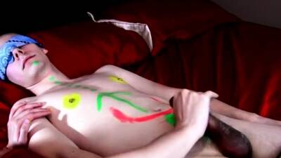 Male masturbation instruction gay Painted Twink Gets - drtuber.com