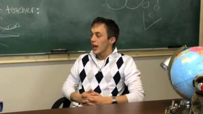 Serbian young gay sex Teacher is sitting at his desk looking - nvdvid.com