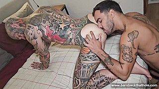 Full Body Tattooed Horny Bottom Well Fucked - gayxo.com