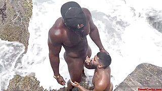 Interracial BBC Hard Sex On A Beach - gayxo.com